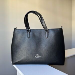 Coach Leather Zip Top Tote / Shoulder Bag